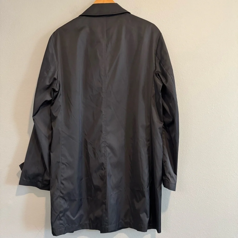 Lauren Ralph Lauren Mens Black Packable Parka Raincoat Button Front Small